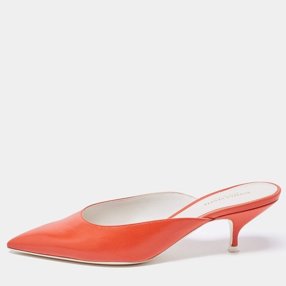 Orange bottega veneta kitten heels - Picture 4 of 11